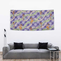 Lavender Palaka Hula Girls Seamless Hawaii Aloha Tapestry LT7 - Polynesian Pride