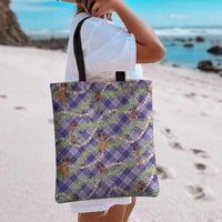Lavender Palaka Hula Girls Seamless Hawaii Aloha Tote Bag - Polynesian Pride