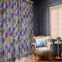 Lavender Palaka Hula Girls Seamless Hawaii Aloha Window Curtain - Polynesian Pride