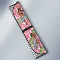 Lokelani Pink Palaka Hula Girls Seamless Hawaii Aloha Auto Sun Shade - Polynesian Pride