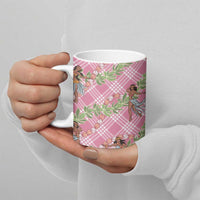 Lokelani Pink Palaka Hula Girls Seamless Hawaii Aloha Ceramic Mug - Polynesian Pride