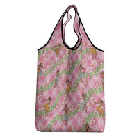 Lokelani Pink Palaka Hula Girls Seamless Hawaii Aloha Grocery Bag - Polynesian Pride