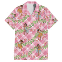 Lokelani Pink Palaka Hula Girls Seamless Hawaii Aloha Hawaiian Shirt - Polynesian Pride