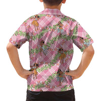 Lokelani Pink Palaka Hula Girls Seamless Hawaii Aloha Hawaiian Shirt LT7 - Polynesian Pride