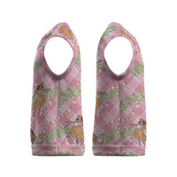 Lokelani Pink Palaka Hula Girls Seamless Hawaii Aloha Christmas Knitted V-Neck Vest - Polynesian Pride