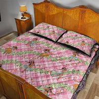 Lokelani Pink Palaka Hula Girls Seamless Hawaii Aloha Quilt Bed Set LT7 - Polynesian Pride