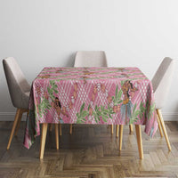 Lokelani Pink Palaka Hula Girls Seamless Hawaii Aloha Tablecloth LT7 - Polynesian Pride