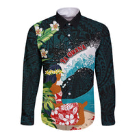 Tahiti Ia Orana Long Sleeve Button Shirt Tahitian Vahine LT7 Unisex Colorful - Polynesian Pride