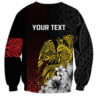 Personalized Papua New Guinea 50th Independence Anniversary Sweatshirt Oro Tapa Mix Plumeria