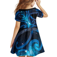 New Zealand Maori Matariki Family Matching Mermaid Dress and Hawaiian Shirt Galaxy Kowhaiwhai LT7 - Polynesian Pride