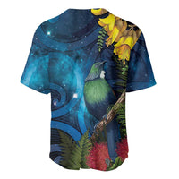 Tui Bird New Zealand Starry Sky Baseball Jersey Maori Koru