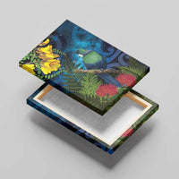 Tui Bird New Zealand Starry Sky Canvas Wall Art Maori Koru