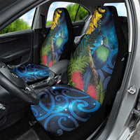Tui Bird New Zealand Starry Sky Car Seat Cover Maori Koru