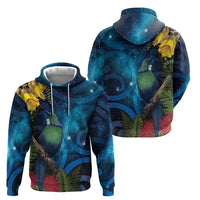 Tui Bird New Zealand Starry Sky Hoodie Maori Koru LT7 - Polynesian Pride