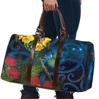 Tui Bird New Zealand Starry Sky Travel Bag Maori Koru