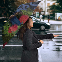 Tui Bird New Zealand Starry Sky Umbrella Maori Koru LT7 - Polynesian Pride
