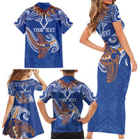 Yokwe Marshall Islands Personalized Family Matching Short Sleeve Bodycon Dress and Hawaiian Shirt Jemenei Day - Seashell Necklace