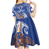 Yokwe Marshall Islands Personalized Kid Short Sleeve Dress Jemenei Day - Seashell Necklace