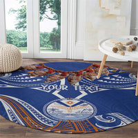 Yokwe Marshall Islands Personalized Round Carpet Jemenei Day - Seashell Necklace