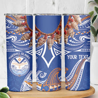 Yokwe Marshall Islands Personalized Skinny Tumbler Jemenei Day - Seashell Necklace