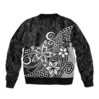Polynesia Bomber Jacket Plumeria Black Curves LT7 - Polynesian Pride
