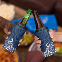 Hawaii 4 in 1 Can Cooler Tumbler Plumeria Navy Curves