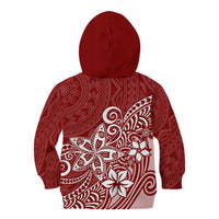 Polynesia Kid Hoodie Plumeria Red Curves LT7 - Polynesian Pride