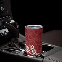 Hawaii Tumbler Cup Plumeria Red Curves