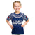Personalised Samoa Rugby Kid T Shirt WC 2023 Champions LT7 Blue - Polynesian Pride