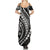 Polynesian Pride Summer Maxi Dress Turtle Hibiscus Luxury Style - Black LT7 - Polynesian Pride