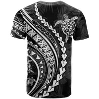 Polynesian Pride T Shirt Turtle Hibiscus Luxury Style - Black LT7 - Polynesian Pride