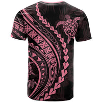 Polynesian Pride T Shirt Turtle Hibiscus Luxury Style - Carnation Pink LT7 - Polynesian Pride