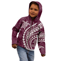 Polynesian Pride Kid Hoodie Turtle Hibiscus Luxury Style - Champagne LT7 - Polynesian Pride