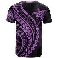 Polynesian Pride T Shirt Turtle Hibiscus Luxury Style - Lilac LT7 - Polynesian Pride