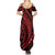 Polynesian Pride Summer Maxi Dress Turtle Hibiscus Luxury Style - Rose LT7 - Polynesian Pride