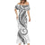 Polynesian Pride Mermaid Dress Turtle Hibiscus Luxury Style - White LT7 - Polynesian Pride