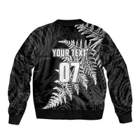 Personalised New Zealand Rugby Bomber Jacket World Cup 2023 Silver Fern Champions LT7 - Polynesian Pride