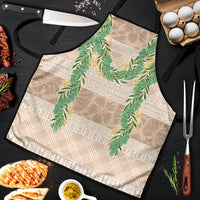 Hawai'i Paniolo Maile Twisted Lei Apron Almond Brown