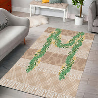 Hawai'i Paniolo Maile Twisted Lei Area Rug Almond Brown