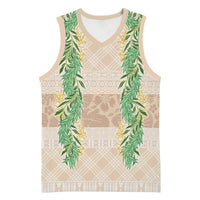 Hawai'i Paniolo Maile Twisted Lei Basketball Jersey Almond Brown