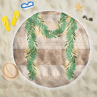 Hawai'i Paniolo Maile Twisted Lei Beach Blanket Almond Brown