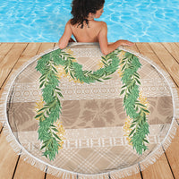 Hawai'i Paniolo Maile Twisted Lei Beach Blanket Almond Brown