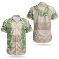 Hawai'i Paniolo Maile Twisted Lei Couples Matching Tank Maxi Dress and Hawaiian Shirt Almond Brown
