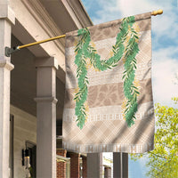 Hawai'i Paniolo Maile Twisted Lei Garden Flag Almond Brown LT7 House Flag Brown - Polynesian Pride