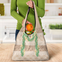 Hawai'i Paniolo Maile Twisted Lei Grocery Bag Almond Brown LT7 - Polynesian Pride