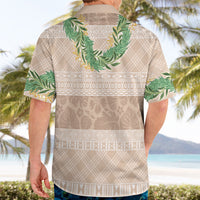 Hawai'i Paniolo Maile Twisted Lei Hawaiian Shirt Almond Brown