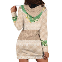 Hawai'i Paniolo Maile Twisted Lei Hoodie Dress Almond Brown