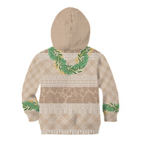 Hawai'i Paniolo Maile Twisted Lei Kid Hoodie Almond Brown