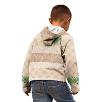 Hawai'i Paniolo Maile Twisted Lei Kid Hoodie Almond Brown