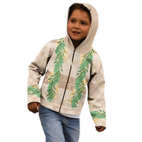 Hawai'i Paniolo Maile Twisted Lei Kid Hoodie Almond Brown